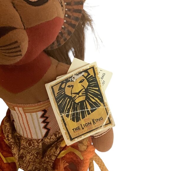 Disney The Lion King Simba Bean Bag Plush Toy 12” Julie Taymor Broadway Musical - Picture 3 of 7